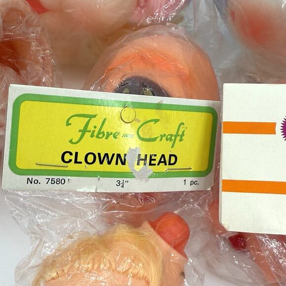 Mixed Lot Yarn Doll Head w/Hands Assorted Hair Freckles Vintage NIP - lot of 10 - Picture 14 of 16